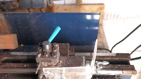 Work at lathe Stock Footage 26101573