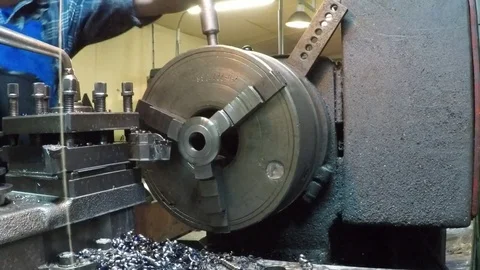 Work on the lathe Stock Footage 85401158