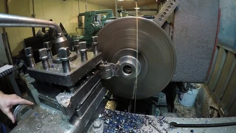 Work on the lathe Stock Footage 85401473