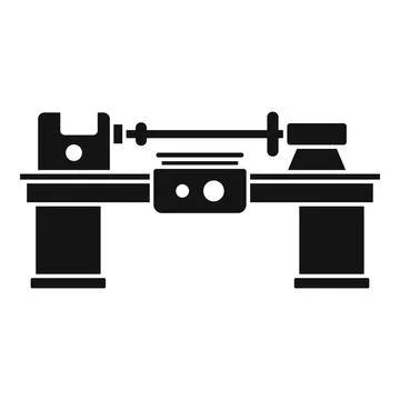 Work lathe icon, simple style Stock Illustration