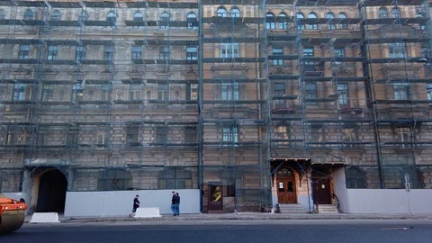 Work on laying asphalt roller Stock Footage 116997888