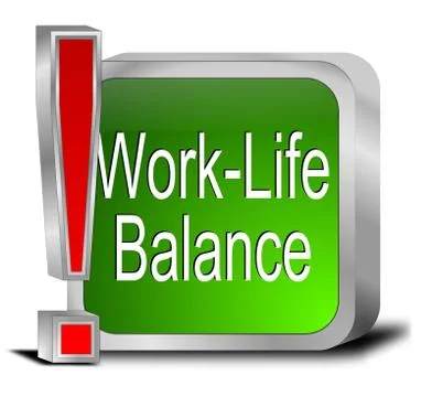 Work Life Balance button Foto stock