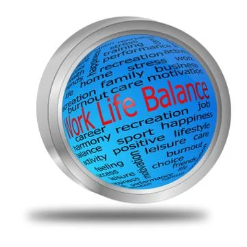 Work Life Balance button Foto stock