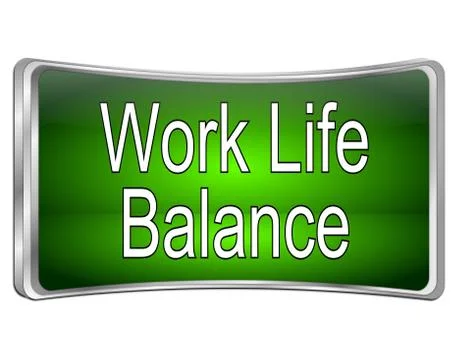 Work Life Balance button Foto stock