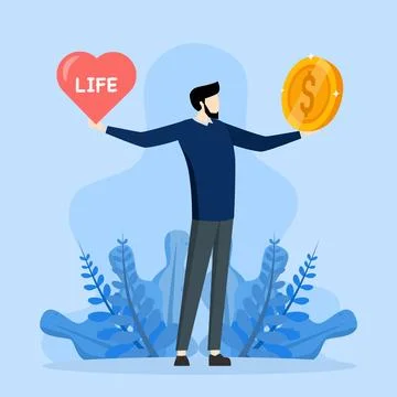 Work life balance concept Stock Illustration