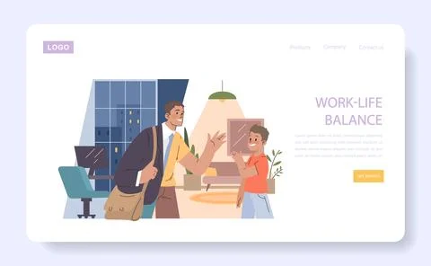 Work-Life Balance concept. 스톡 일러스트
