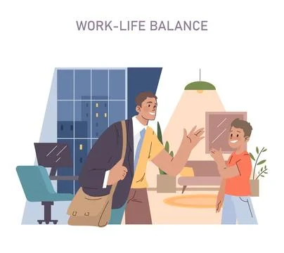 Work-Life Balance concept. 스톡 일러스트
