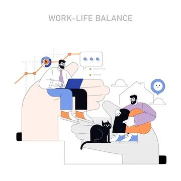 Work Life Balance concept. Vector illustration. Stock Illustration