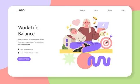 Work-Life Balance concept. Vector illustration. イラスト素材