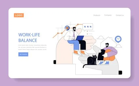 Work Life Balance concept. Vector illustration. Stock Illustration