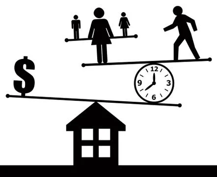 Work life balance Stock Illustration