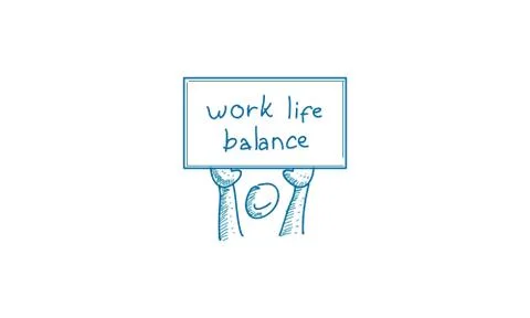 Work Life Balance Template Vector Stockillustratie