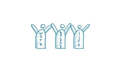 Work Life Balance Template Vector イラスト素材