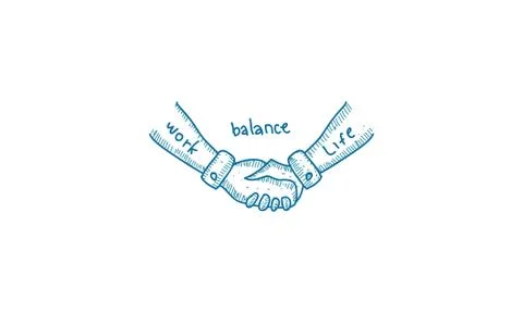 Work Life Balance Template Vector Stock Illustration