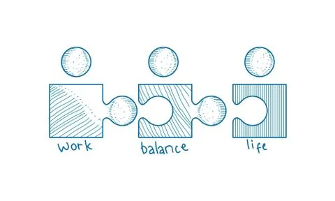 Work Life Balance Template Vector イラスト素材