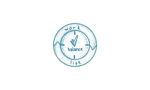 Work Life Balance Template Vector イラスト素材