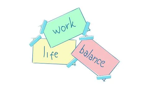 Work Life Balance Template Vector イラスト素材