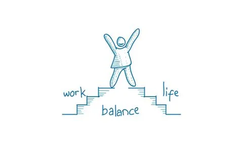 Work Life Balance Template Vector Stockillustratie