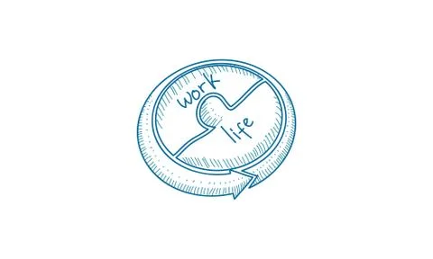 Work Life Balance Template Vector イラスト素材
