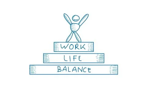 Work Life Balance Template Vector Stock Illustration