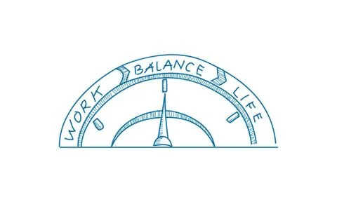 Work Life Balance Template Vector イラスト素材