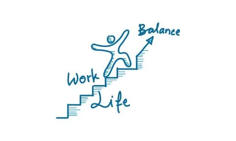 Work Life Balance Template Vector Stock Illustration