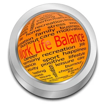Work Life Balance wordcloud Foto stock