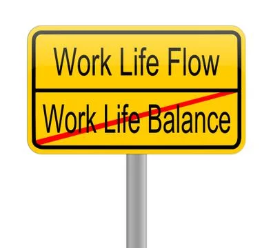 Work Life Flow - Work Life Balance – illustration Stock Illustration