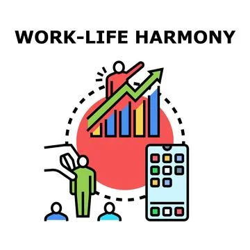 Work life harmony balancing career and personal growth 스톡 일러스트