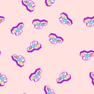 Work life integration time isometric icon seamless pattern Stock-Illustration