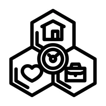 Work life integration time line icon vector illustration Stock Illustration