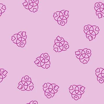 Work life integration time management line seamless pattern Stock-Illustration