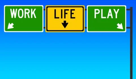 Work life play Stock-Illustration