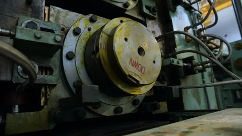 The work of the lifting mechanism at the workplace with which the production Stock Footage 93272258