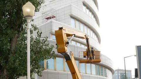 Work lifting platform Vidéo 219353904