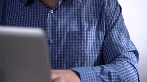 Work in a Light Modern Office. Young Modern Man Holding a Smartphone. Stock Footage 166502954