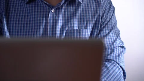 Work in a Light Modern Office. Young Modern Man Holding a Smartphone. Stock Footage 167885806
