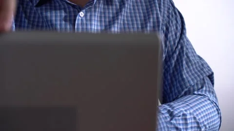 Work in a Light Modern Office. Young Modern Man Holding a Smartphone. Stock Footage 167886868