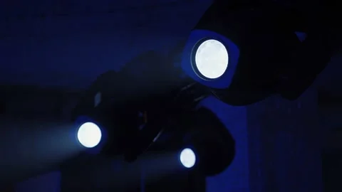The work of lighting devices at a concert, disco or bar Video stock 235725165