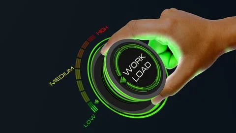 WORK LOAD LOW Illustrazione stock