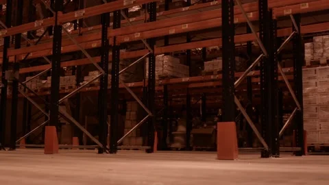 Work of the loader in the logistics warehouse. Stock Footage 111304557