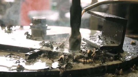 Work machine drills for metal Video stock 99789620