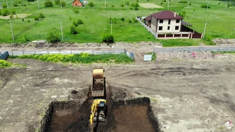 Work machinery on the construction site. Stock Footage 111529738