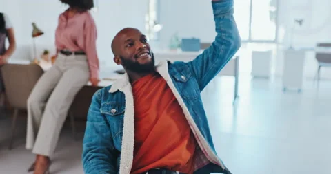 Work, man and office documents fly to employee working on feedback review of Video stock 228803032