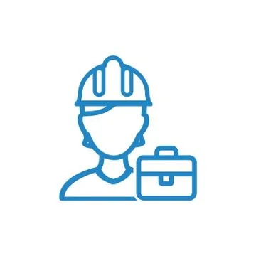 Work man icon vector illustration isolated on white background. Work man icon Stock Illustration