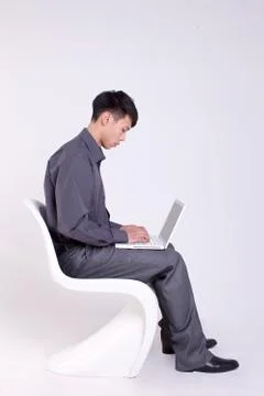 Work Manager The Blue Man of the Year Contact Young men Asian Professional Stock Photos