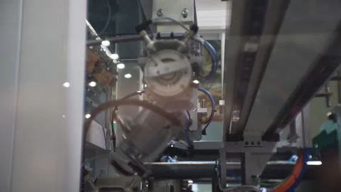 Work of a mechanized CNC machine | Stock Video | Pond5