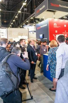 The work of the media. Stock Photos