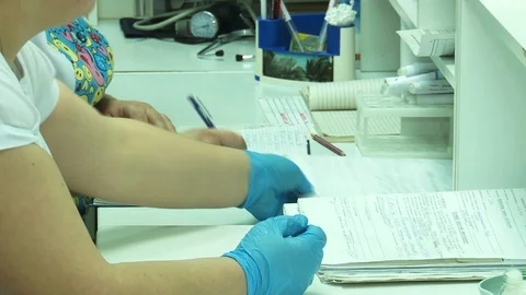 Work with medical documents Stock Footage 103188616