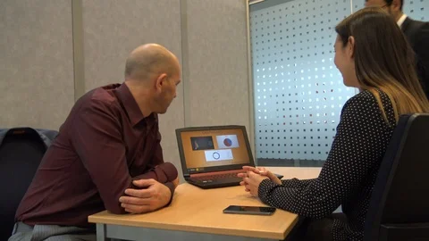Work Meeting About Graphics During Business Meeting Stock Footage 121614956